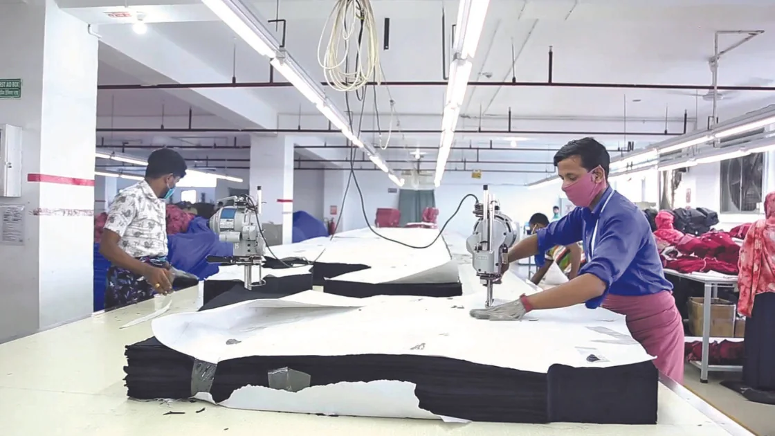 Cutting stage of garment production