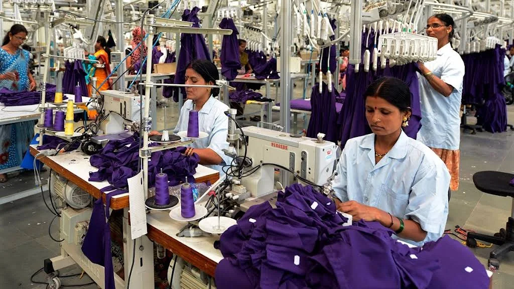 Stitching stage of garment production
