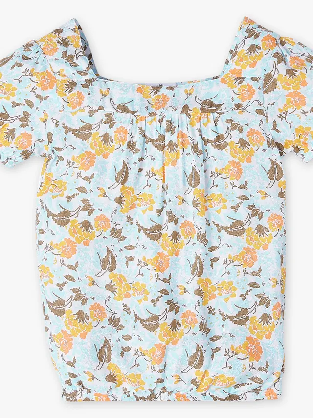 Girls Regular Fit Printed Top