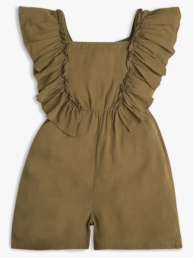 Girls Relaxed Fit Solid Jumpsuit