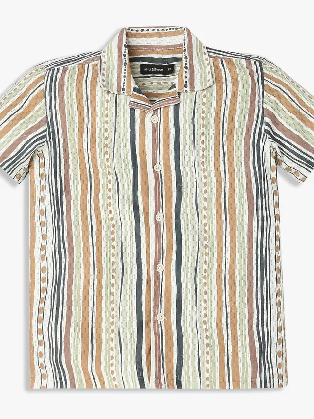 Boys Printed Cuban Shirt